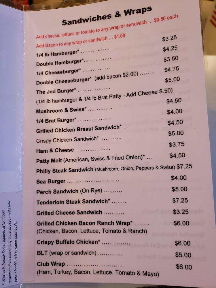 Jed's New Stein n Grill Menu image 3